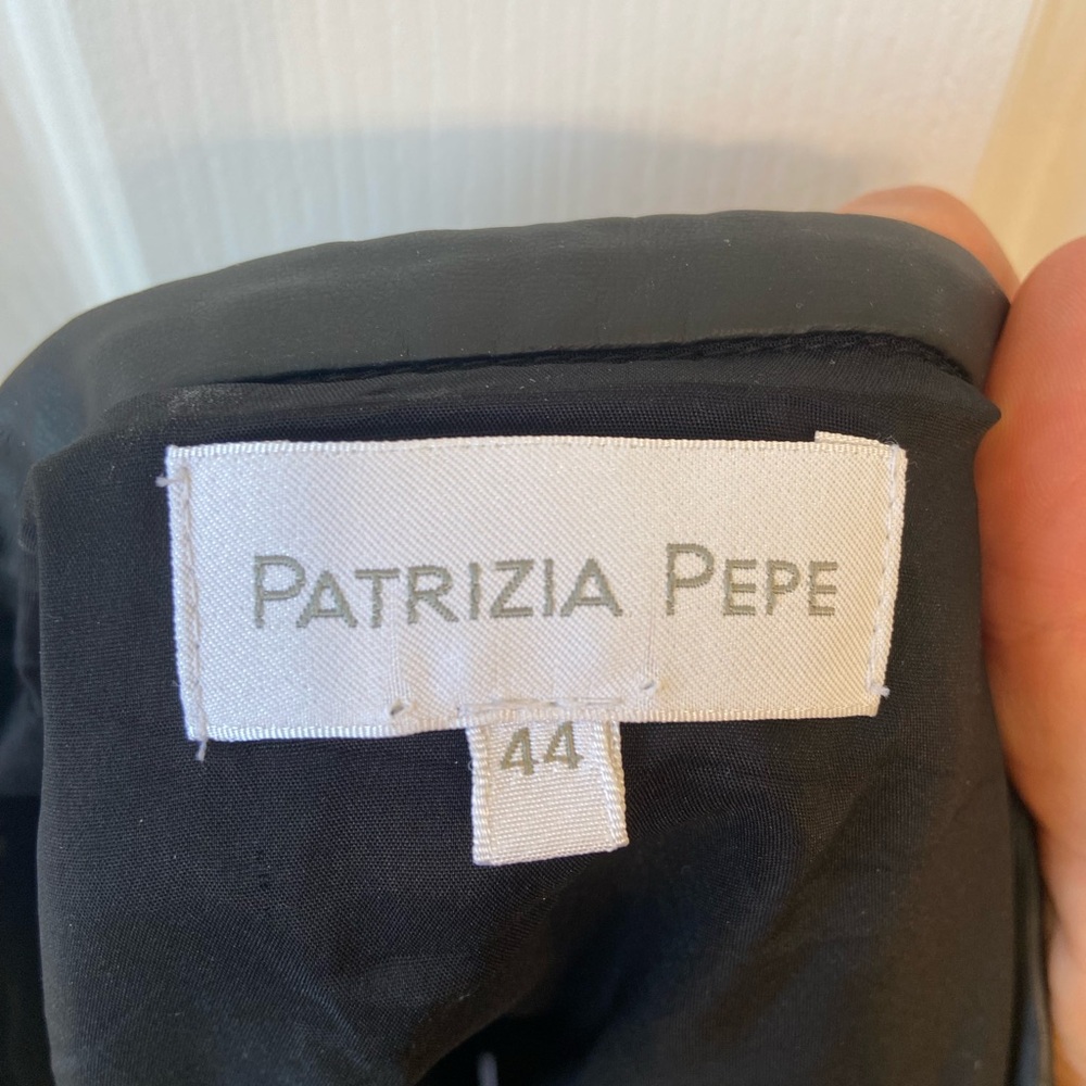 Paritzia Pepe Italian Designer Black and White Tweed Mini Skirt Sz 44 - Picture 11 of 13